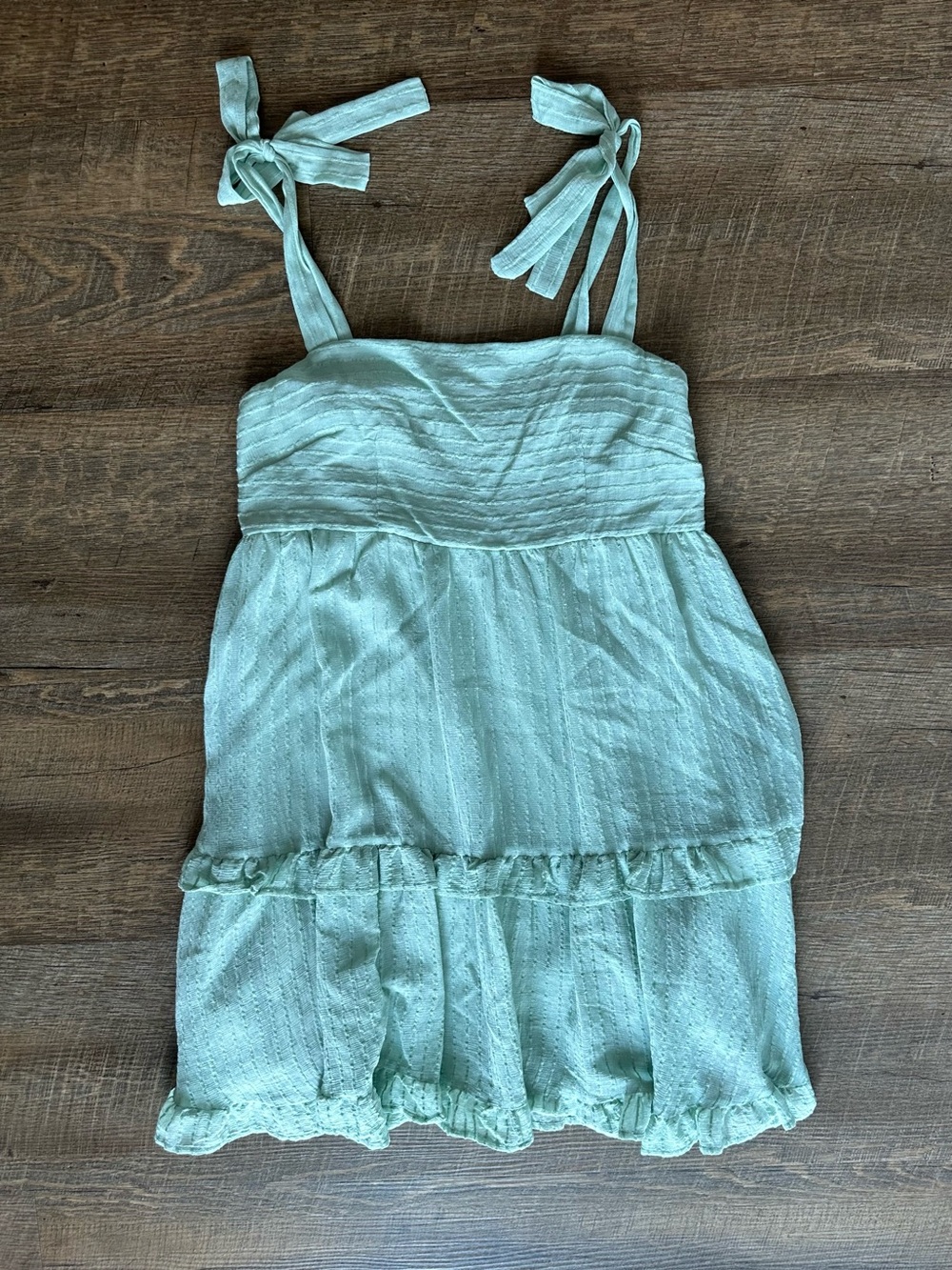 Altar'd State Mint Green Tie-Shoulder Mini Dress